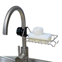 Load image into Gallery viewer, Faucet Rack Stainless Steel Perforated Free Kitchen Sink Storage Rack Rag Sponge Drain Rack, Type A, Type B, Type C