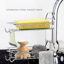 Load image into Gallery viewer, Faucet Rack Stainless Steel Perforated Free Kitchen Sink Storage Rack Rag Sponge Drain Rack, Type A, Type B, Type C