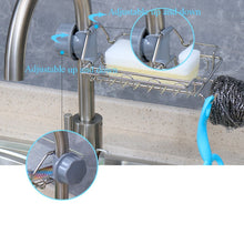 Load image into Gallery viewer, Faucet Rack Stainless Steel Perforated Free Kitchen Sink Storage Rack Rag Sponge Drain Rack, Type A, Type B, Type C