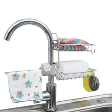 Load image into Gallery viewer, Faucet Rack Stainless Steel Perforated Free Kitchen Sink Storage Rack Rag Sponge Drain Rack, Type A, Type B, Type C