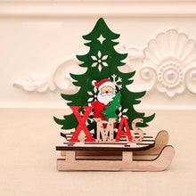Load image into Gallery viewer, Christmas Decorations Christmas Painted Wooden Assembly DIY Sleigh Car Decoration Jigsaw Puzzle Gift, Small, Large