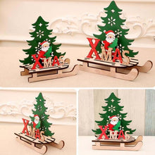 Load image into Gallery viewer, Christmas Decorations Christmas Painted Wooden Assembly DIY Sleigh Car Decoration Jigsaw Puzzle Gift, Small, Large