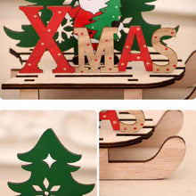 Load image into Gallery viewer, Christmas Decorations Christmas Painted Wooden Assembly DIY Sleigh Car Decoration Jigsaw Puzzle Gift, Small, Large