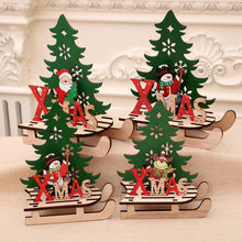 Load image into Gallery viewer, Christmas Decorations Christmas Painted Wooden Assembly DIY Sleigh Car Decoration Jigsaw Puzzle Gift, Small, Large