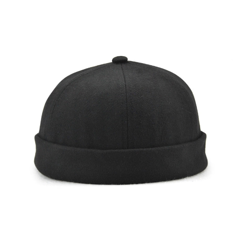 G12788 Iron Mark Street Melon Skullcap Retro Flanged Landlord Hat without Eaves