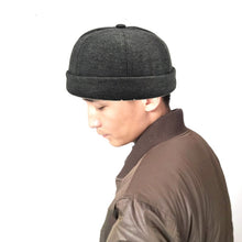 Load image into Gallery viewer, G12788 Iron Mark Street Melon Skullcap Retro Flanged Landlord Hat without Eaves