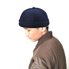 Load image into Gallery viewer, G12788 Iron Mark Street Melon Skullcap Retro Flanged Landlord Hat without Eaves