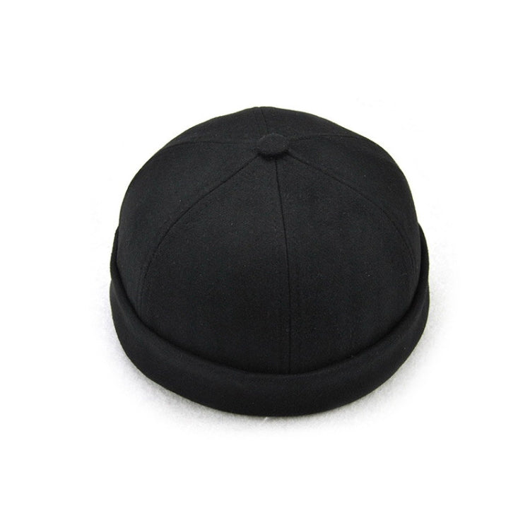 G12788 Iron Mark Street Melon Skullcap Retro Flanged Landlord Hat without Eaves