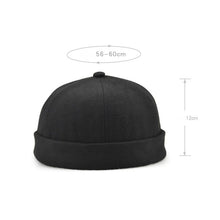 Load image into Gallery viewer, G12788 Iron Mark Street Melon Skullcap Retro Flanged Landlord Hat without Eaves