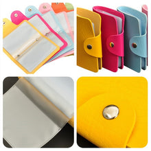Load image into Gallery viewer, 3 PCS Upgraded Version Card Bag Business Card Transparent Protective Cover Color Storage Card Holder, 10 Card Slots, 12 Card Slots, 24 Card Slots, 24 Cards Single Side Single Page