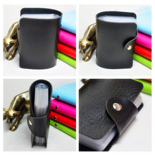 Load image into Gallery viewer, 3 PCS Upgraded Version Card Bag Business Card Transparent Protective Cover Color Storage Card Holder, 10 Card Slots, 12 Card Slots, 24 Card Slots, 24 Cards Single Side Single Page
