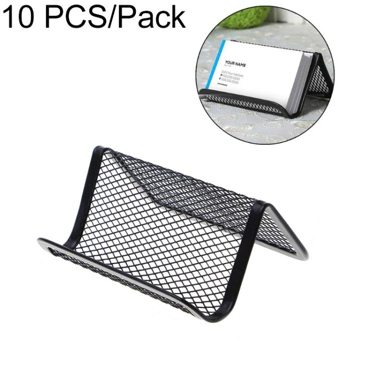 10 PCS Office Convenient Practical Metal Mesh Card Holder, 10 PCS  Mesh Card Holder