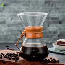 Load image into Gallery viewer, Hand Coffee Pot High Temperature Resistant 400ml Glass Coffee Pot, Pot Without Strainer, Pot With Strainer