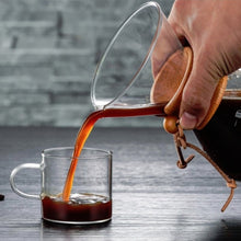 Load image into Gallery viewer, Hand Coffee Pot High Temperature Resistant 400ml Glass Coffee Pot, Pot Without Strainer, Pot With Strainer