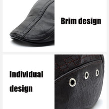 Load image into Gallery viewer, 12982 Autumn and Winter Adjustable PU Leather Perforated Peaked Cap