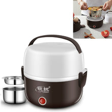 Load image into Gallery viewer, LINGRUI Multi-Function Electric Lunch Box Electric Heating Insulation Cooking Mini Rice Cooker, CN Plug, Double Layer, Three Layer