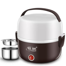 Load image into Gallery viewer, LINGRUI Multi-Function Electric Lunch Box Electric Heating Insulation Cooking Mini Rice Cooker, CN Plug, Double Layer, Three Layer