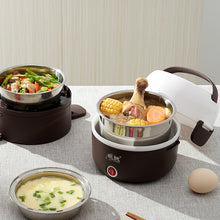 Load image into Gallery viewer, LINGRUI Multi-Function Electric Lunch Box Electric Heating Insulation Cooking Mini Rice Cooker, CN Plug, Double Layer, Three Layer