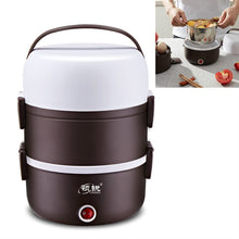 Load image into Gallery viewer, LINGRUI Multi-Function Electric Lunch Box Electric Heating Insulation Cooking Mini Rice Cooker, CN Plug, Double Layer, Three Layer