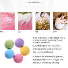 Load image into Gallery viewer, 3 PCS 10g Natural Bubble Shower Bombs Ball Bath Salt Body Essential Oil Bath Ball, Green, Blue, Purple, Red, Yellow, Pink