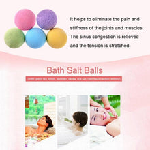 Load image into Gallery viewer, 3 PCS 10g Natural Bubble Shower Bombs Ball Bath Salt Body Essential Oil Bath Ball, Green, Blue, Purple, Red, Yellow, Pink