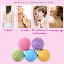 Load image into Gallery viewer, 3 PCS 10g Natural Bubble Shower Bombs Ball Bath Salt Body Essential Oil Bath Ball, Green, Blue, Purple, Red, Yellow, Pink
