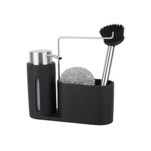 Load image into Gallery viewer, Soap Dispenser Kitchen Sink Steel Wire Ball Pot Brush Rag Storage Rack Set, Brush Rag Storage Rack Set
