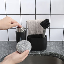 Load image into Gallery viewer, Soap Dispenser Kitchen Sink Steel Wire Ball Pot Brush Rag Storage Rack Set, Brush Rag Storage Rack Set