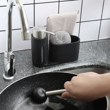 Load image into Gallery viewer, Soap Dispenser Kitchen Sink Steel Wire Ball Pot Brush Rag Storage Rack Set, Brush Rag Storage Rack Set