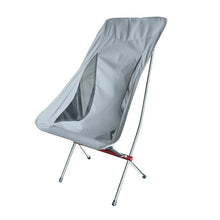 Load image into Gallery viewer, Outdoor Portable Folding Chair Ultralight Aluminum Alloy Moon Camping Beach Chair, Rice Gray Surface-Red Background, Rice Gray Surface-Blue Background, Black Surface-Red Background, Black Surface-Blue Background