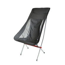 Load image into Gallery viewer, Outdoor Portable Folding Chair Ultralight Aluminum Alloy Moon Camping Beach Chair, Rice Gray Surface-Red Background, Rice Gray Surface-Blue Background, Black Surface-Red Background, Black Surface-Blue Background