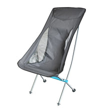 Load image into Gallery viewer, Outdoor Portable Folding Chair Ultralight Aluminum Alloy Moon Camping Beach Chair, Rice Gray Surface-Red Background, Rice Gray Surface-Blue Background, Black Surface-Red Background, Black Surface-Blue Background