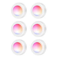 Load image into Gallery viewer, 6 PCS / Set 16 Color RGB LED Night Light Strobe Atmosphere Pat Light Remote Control Cabinet Light with 2 Remote Control