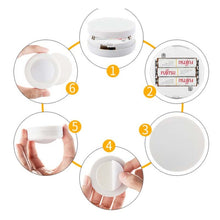 Load image into Gallery viewer, 6 PCS / Set 16 Color RGB LED Night Light Strobe Atmosphere Pat Light Remote Control Cabinet Light with 2 Remote Control
