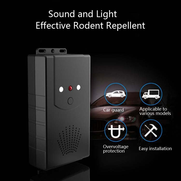 Ultrasonic Car Repeller Car Engine Compartment Electronic Repeller Micro-Light Wave Insect Repellent, DC Black, USB Black, Battery Black