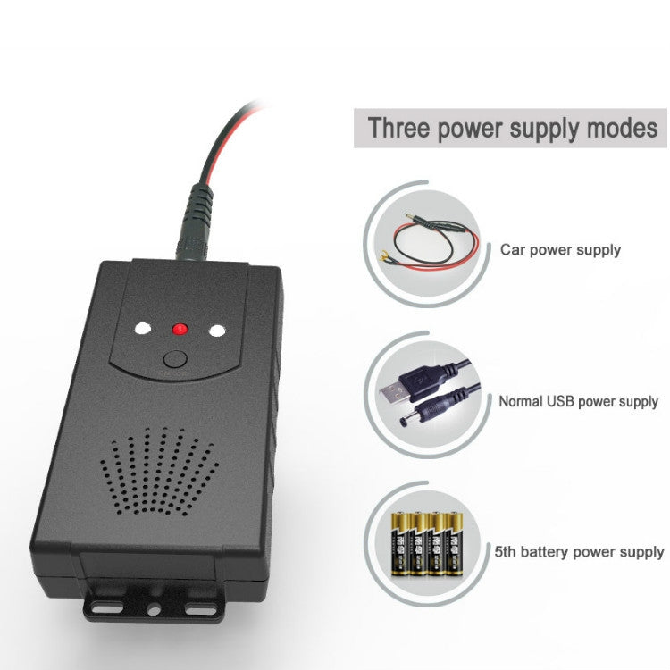 Ultrasonic Car Repeller Car Engine Compartment Electronic Repeller Micro-Light Wave Insect Repellent, DC Black, USB Black, Battery Black