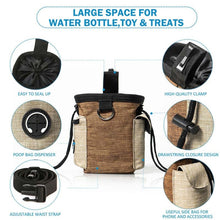 Load image into Gallery viewer, Outdoor Pet Training Bag Dog Training Pockets Pet Snack Storage Bag Pockets, Brown Waist Bag, Brown Waist Bag+Folding Bowl