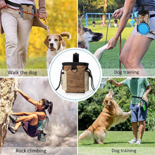 Load image into Gallery viewer, Outdoor Pet Training Bag Dog Training Pockets Pet Snack Storage Bag Pockets, Brown Waist Bag, Brown Waist Bag+Folding Bowl