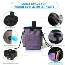 Load image into Gallery viewer, Pet Training Waist Bag With Belt Portable Outing Training Pet Snack Bag, Purple Waist Bag, Purple Waist Bag+Folding Bowl