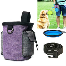Load image into Gallery viewer, Pet Training Waist Bag With Belt Portable Outing Training Pet Snack Bag, Purple Waist Bag, Purple Waist Bag+Folding Bowl