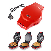 Load image into Gallery viewer, 3-in-1 Multi-Function Eleictric Baking Pan Breakfast Maker Donut Sandwich Waffle Maker Pizza Maker, EU Plug, 3-in-1 Multi-Function Waffle Maker