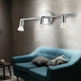 LED Chandelier Ceiling-mounted 9W Background Wall Adjustable Mirror Front Wall Light, White Light, Warm Light, Without Bulb