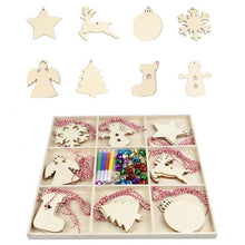 Load image into Gallery viewer, Christmas Creative DIY Decoration Gift Set  Handmade Wood Chip Pendant, JM02027, JM02028, JM02029, JM02030, JM02031, JM02032, JM02033, JM02034, JM02035, JM02036, JM02037, JM02038, JM02039, JM02040, JM02041