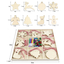 Load image into Gallery viewer, Christmas Creative DIY Decoration Gift Set  Handmade Wood Chip Pendant, JM02027, JM02028, JM02029, JM02030, JM02031, JM02032, JM02033, JM02034, JM02035, JM02036, JM02037, JM02038, JM02039, JM02040, JM02041