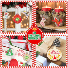 Load image into Gallery viewer, Christmas Creative DIY Decoration Gift Set  Handmade Wood Chip Pendant, JM02027, JM02028, JM02029, JM02030, JM02031, JM02032, JM02033, JM02034, JM02035, JM02036, JM02037, JM02038, JM02039, JM02040, JM02041