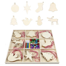 Load image into Gallery viewer, Christmas Creative DIY Decoration Gift Set  Handmade Wood Chip Pendant, JM02027, JM02028, JM02029, JM02030, JM02031, JM02032, JM02033, JM02034, JM02035, JM02036, JM02037, JM02038, JM02039, JM02040, JM02041