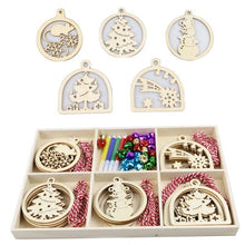Load image into Gallery viewer, Christmas Creative DIY Decoration Gift Set  Handmade Wood Chip Pendant, JM02027, JM02028, JM02029, JM02030, JM02031, JM02032, JM02033, JM02034, JM02035, JM02036, JM02037, JM02038, JM02039, JM02040, JM02041