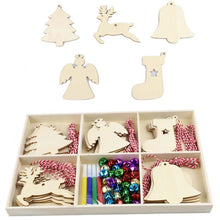 Load image into Gallery viewer, Christmas Creative DIY Decoration Gift Set  Handmade Wood Chip Pendant, JM02027, JM02028, JM02029, JM02030, JM02031, JM02032, JM02033, JM02034, JM02035, JM02036, JM02037, JM02038, JM02039, JM02040, JM02041