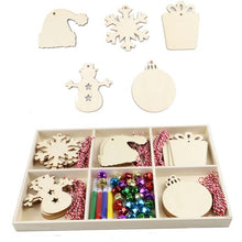 Load image into Gallery viewer, Christmas Creative DIY Decoration Gift Set  Handmade Wood Chip Pendant, JM02027, JM02028, JM02029, JM02030, JM02031, JM02032, JM02033, JM02034, JM02035, JM02036, JM02037, JM02038, JM02039, JM02040, JM02041