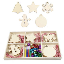 Load image into Gallery viewer, Christmas Creative DIY Decoration Gift Set  Handmade Wood Chip Pendant, JM02027, JM02028, JM02029, JM02030, JM02031, JM02032, JM02033, JM02034, JM02035, JM02036, JM02037, JM02038, JM02039, JM02040, JM02041